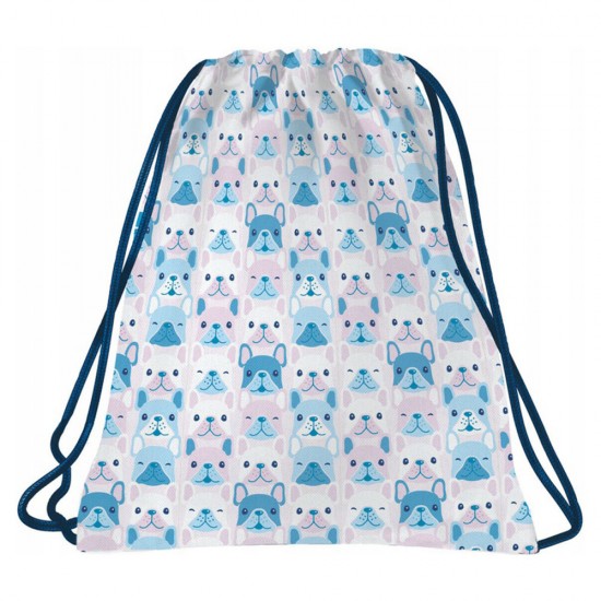 BackUp tornazsák lányoknak, színes francia bulldog mintával