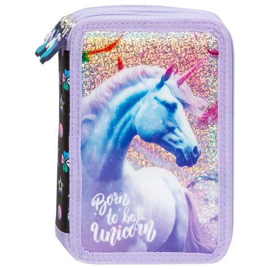 Háromrekeszes emeletes tolltartó felszereléssel, Born to be Unicorn