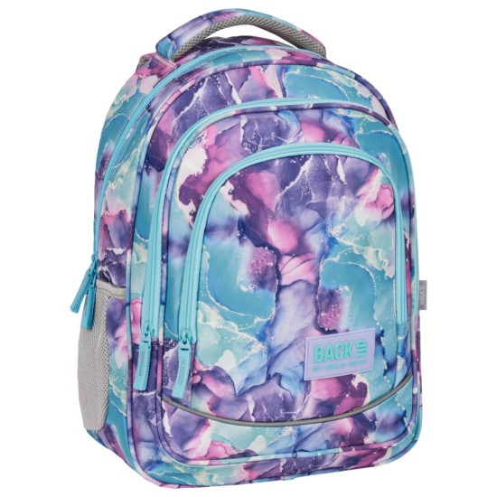 BackUp ergonomikus iskolatáska és hátizsák lányoknak, háromrekeszes, aquarell dream