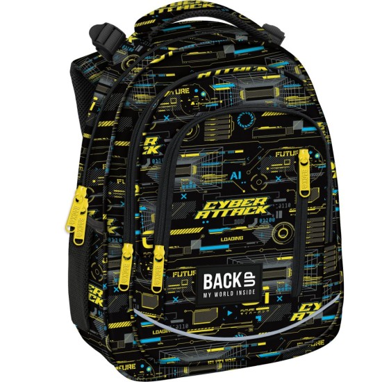 BackUP ergonomikus iskolatáska és hátizsák, technical yellow