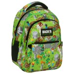 BackUP iskolatáska/gyerek hátizsák fiúknak, háromrekeszes, Minecraft gamer