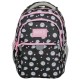 BackUP gyerek hátizsák lányoknak, háromrekeszes, süni, fekete
