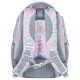 BackUP iskolatáska, hátizsák lányoknak, háromrekeszes, pink pasztell