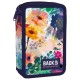 BackUp kétrekeszes, emeletes tolltartó, felszereléssel, flower aquarelle art