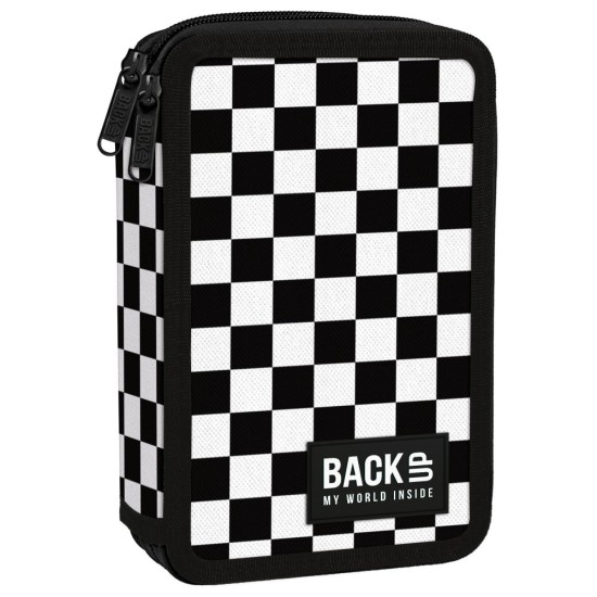 BackUp kétrekeszes, emeletes tolltartó, felszereléssel, pepita original