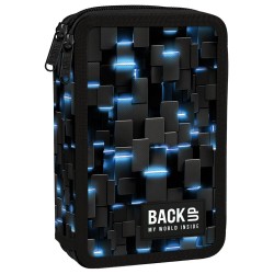 BackUp kétrekeszes, emeletes tolltartó, felszereléssel, stay connected