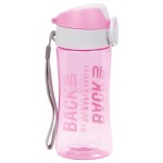 BackUp kulacs 400ml, átlátszó rózsaszín-szürke