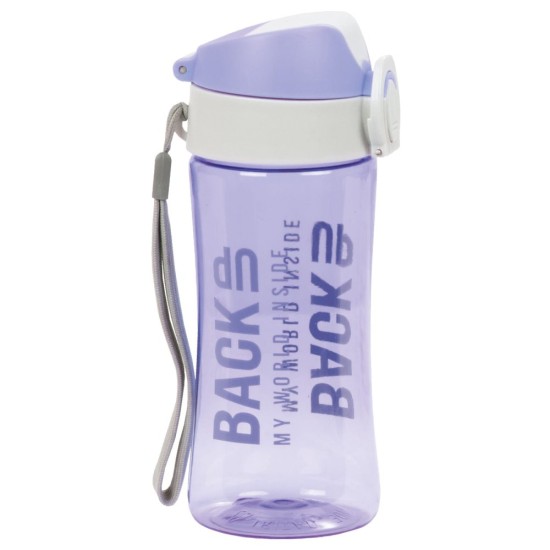 BackUP kulacs lányoknak, 400 ml, átlátszó, levendula lila