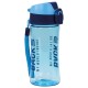 BackUp műanyag kulacs, 400 ml, átlátszó, kék - szürke