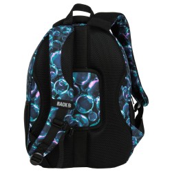BackUP négyrekeszes iskolatáska, hátizsák, 3D bubbles, fekete