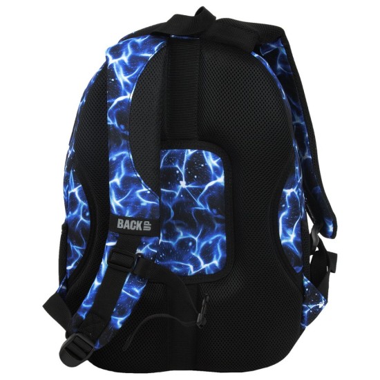BackUP négyrekeszes iskolatáska, hátizsák, shining water