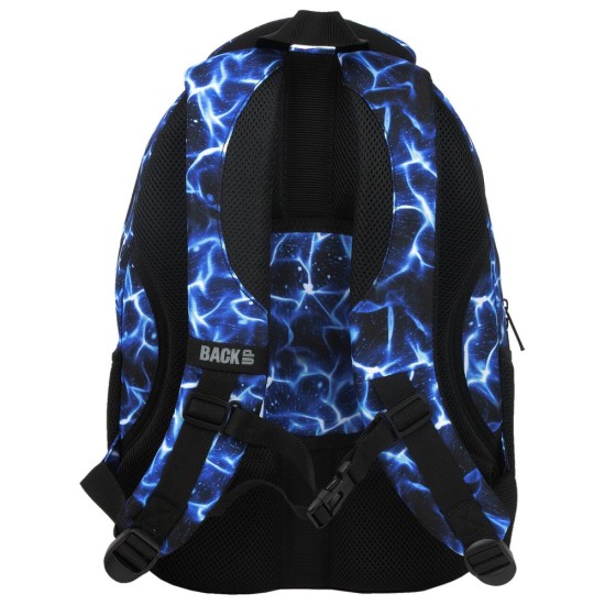 BackUP négyrekeszes iskolatáska, hátizsák, shining water
