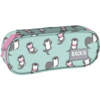 BackUP tolltartó lányoknak, ovális, cipzáras, kicsi hód, azúrkék BackUP tolltartó lányoknak, ovális, cipzáras, kicsi hód, azúrkék