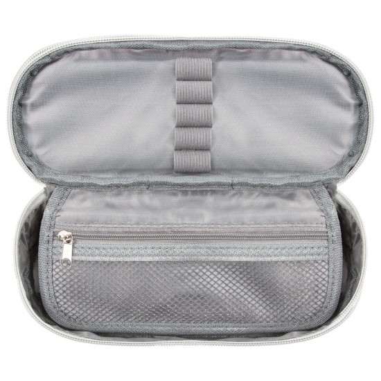 BackUP tolltartó lányoknak, ovális, cipzáras, kicsi hód, azúrkék