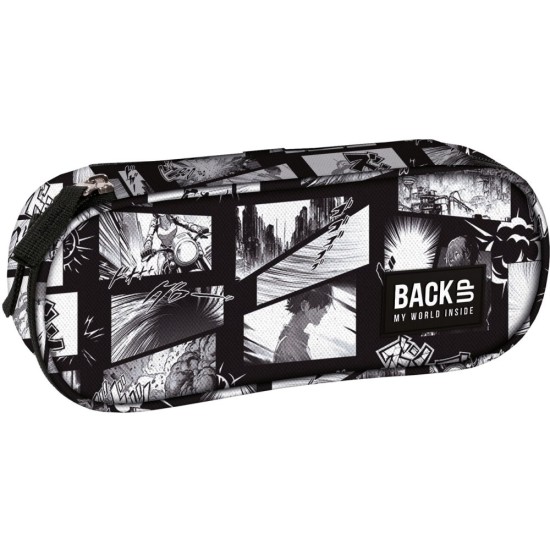 BackUP tolltartó, ovális, cipzáras, manga comics