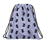 BackUP tornazsák, cicás, fekete - lila