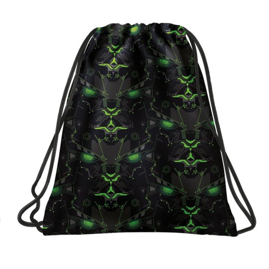 BackUP tornazsák fiúknak, green hologram