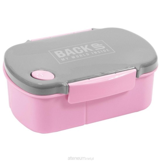 Backup uzsonnás doboz lányoknak, rózsaszín-szürke