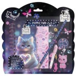 Cleo és Frank 2 az 1-ben napló + írószer készlet, cicás