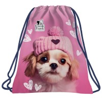 Cleo & Frank tornazsák lányoknak, kék – rózsaszín, kiskutyás Cleo & Frank tornazsák lányoknak, kék – rózsaszín, kiskutyás