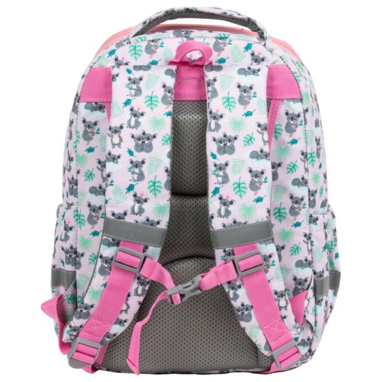 Egyrekeszes hátizsák lányoknak, koalás rózsaszín