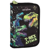 Egyrekeszes kihajtható tolltartó fiúknak, dinoszauruszos, T-Rex Attack
