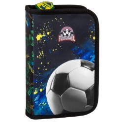 Egyrekeszes, kihajtható tolltartó fiúknak, focis, Football fan