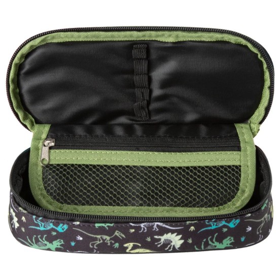 Egyrekeszes ovális tolltartó fiúknak, dinoszaurusz, T-Rex Attack