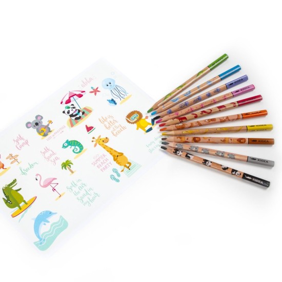 Jumbo Safari háromszög alakú színes ceruza készlet, 10 színű