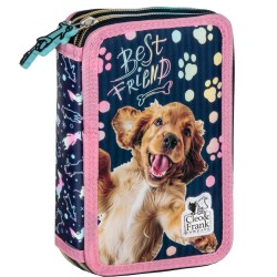 Kétemeletes tolltartó, felszereléssel lányoknak, babydog, Best Friend, kiskutyás