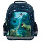 Kétrekeszes elsős iskolatáska és hátizsák fiúknak, dinoszauruszos, kék