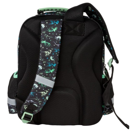 Kétrekeszes elsős iskolatáska és hátizsák fiúknak, dinoszauruszos, T-Rex Attack