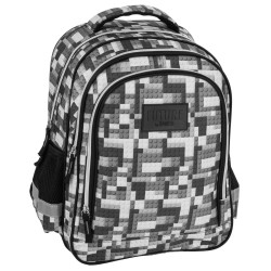 Kétrekeszes elsős iskolatáska és hátizsák fiúknak, lego, black - white