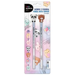 Kidea állatfigurás HB ceruzák, 2 db-os szett