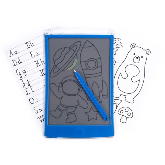 Kidea átlátszó 8,5" LCD kijelzős rajztábla fiúknak, kék