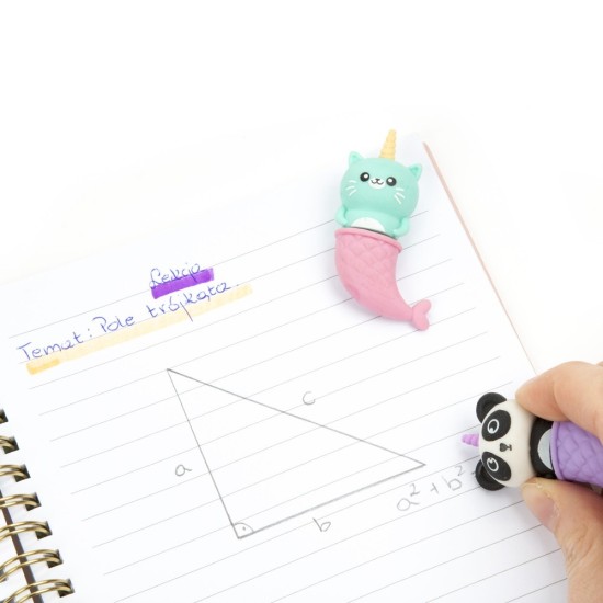 Kidea cica és panda formájú illatos radír