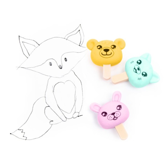 Kidea illatos nyalóka radír - házi kedvencek