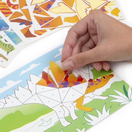 Kidea kreatív számkirakó, dinoszauruszos