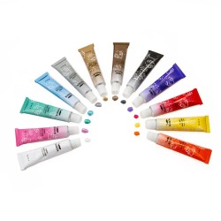 Kidea metálfényű akrilfesték készlet – 12 × 12 ml