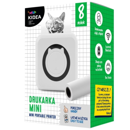 Kidea mini hőnyomtató, fehér