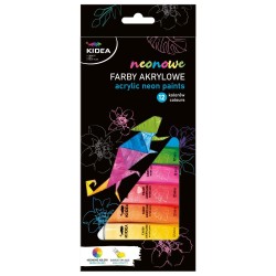 Kidea neon akrilfesték készlet – 12 × 12 ml