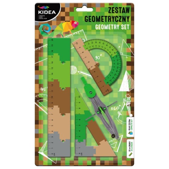 Kidea puzzle geometriai készlet fiúknak, Minecraft – 4 részes, 20 cm