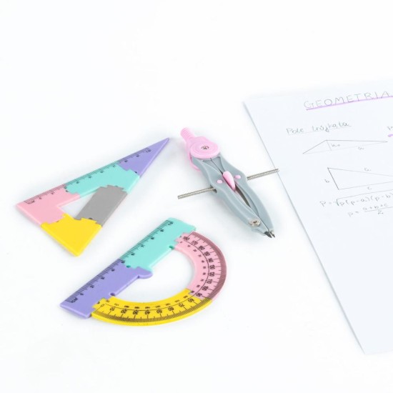 Kidea puzzle geometriai készlet lányoknak – 4 részes, 20 cm