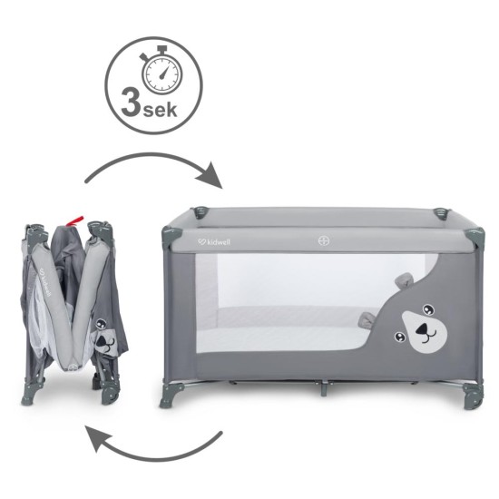 Kidwell BLISSY BASIC Stone Gray – összecsukható utazóágy