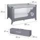 Kidwell BLISSY BASIC Stone Gray – összecsukható utazóágy