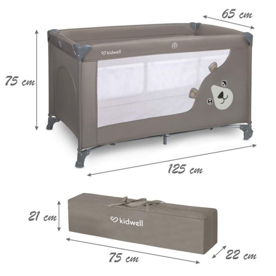Kidwell Blissy DUO utazóágy, bézs, macis