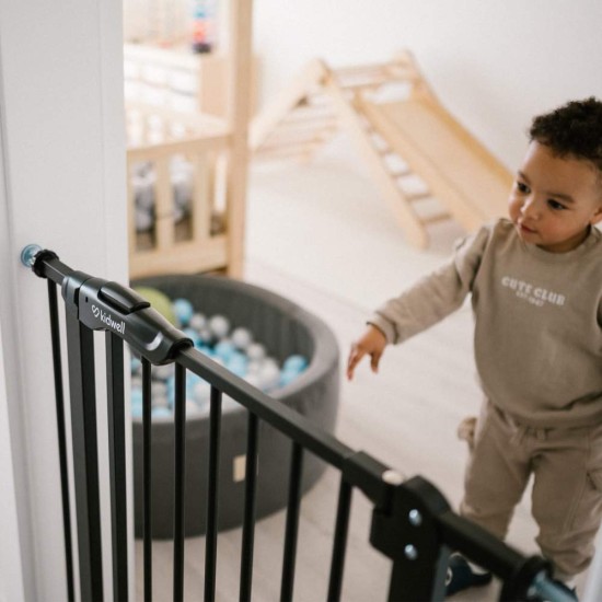 Kidwell GUARDA gyermek biztonsági kapu 75-105 cm, fekete