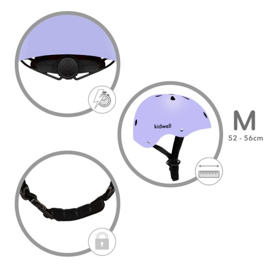 Kidwell ORIX II Violet gyerek bukósisak – S (48–52 cm)