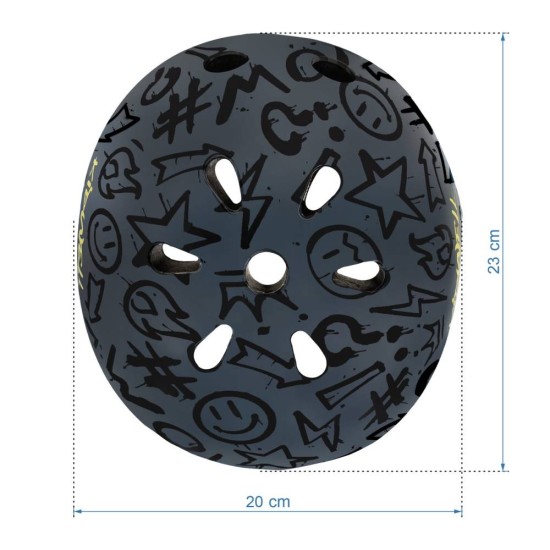 Kidwell ORIX Plus Graffiti gyerek bukósisak – M (52–56 cm)