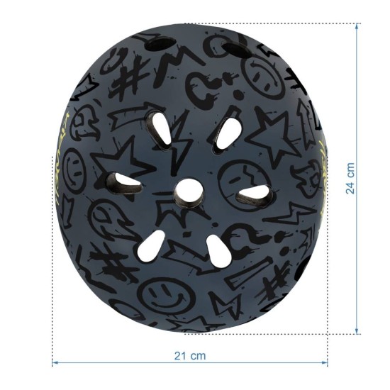 Kidwell ORIX Plus Graffiti gyerek bukósisak – S (48–52 cm)